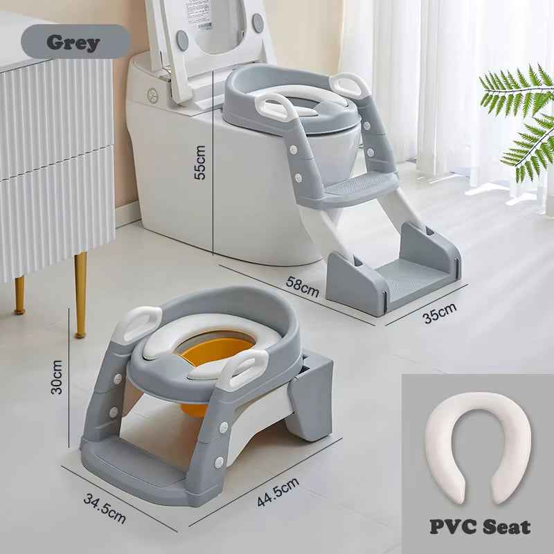 Newly Upgraded Portable Toilet Seat Foldable Children'S Pot Potty Training Seat Step Stool Portable Potty Child Pot Bebe Toilet - BabyNestia