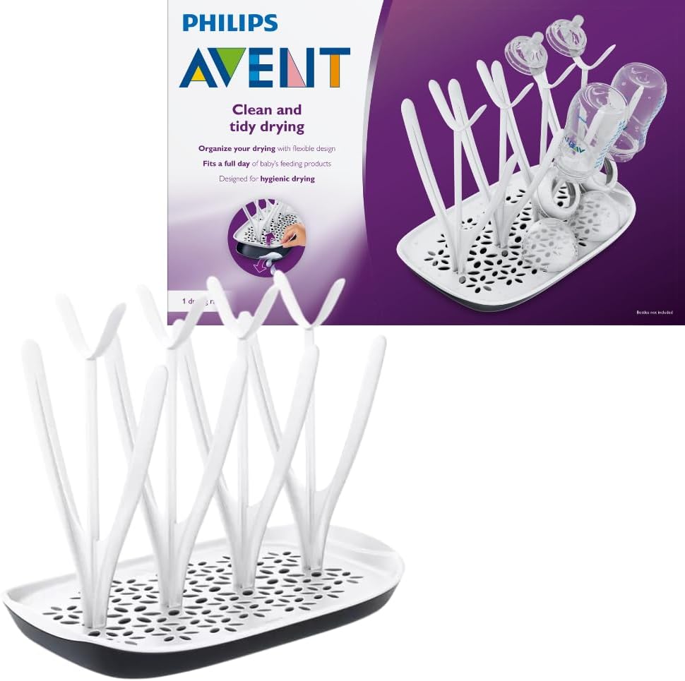 Philips Avent Egouttoir Design pour 8 Biberons Noir et Blanc (Modèle SCF149/00) - BabyNestia