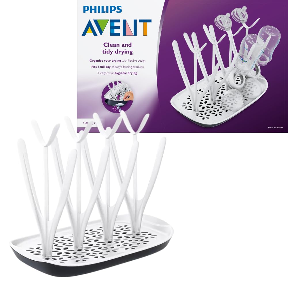 Philips Avent Egouttoir Design pour 8 Biberons Noir et Blanc (Modèle SCF149/00) - BabyNestia