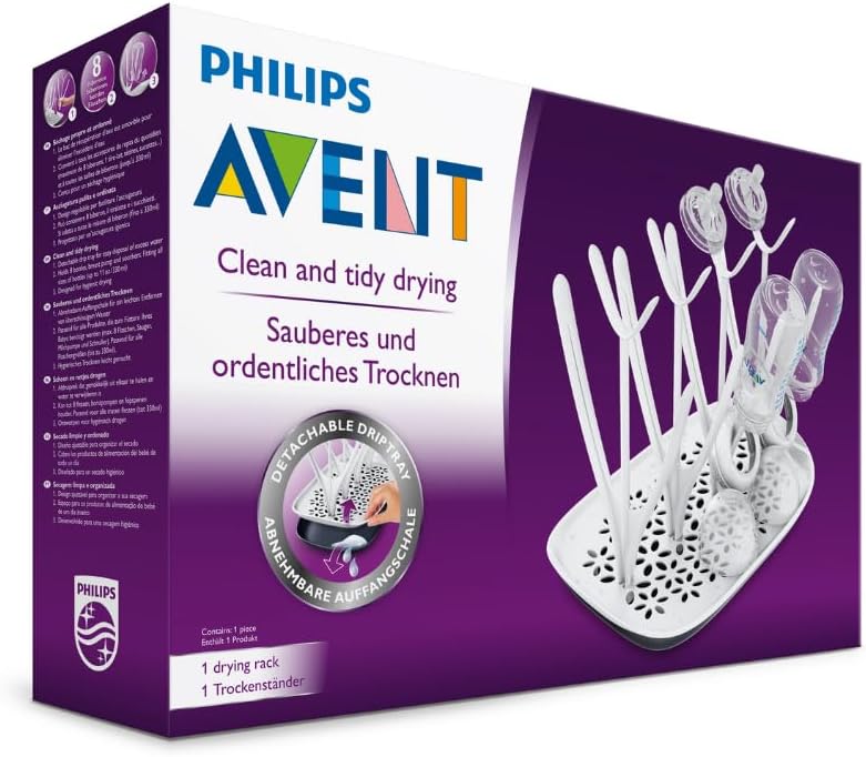 Philips Avent Egouttoir Design pour 8 Biberons Noir et Blanc (Modèle SCF149/00) - BabyNestia