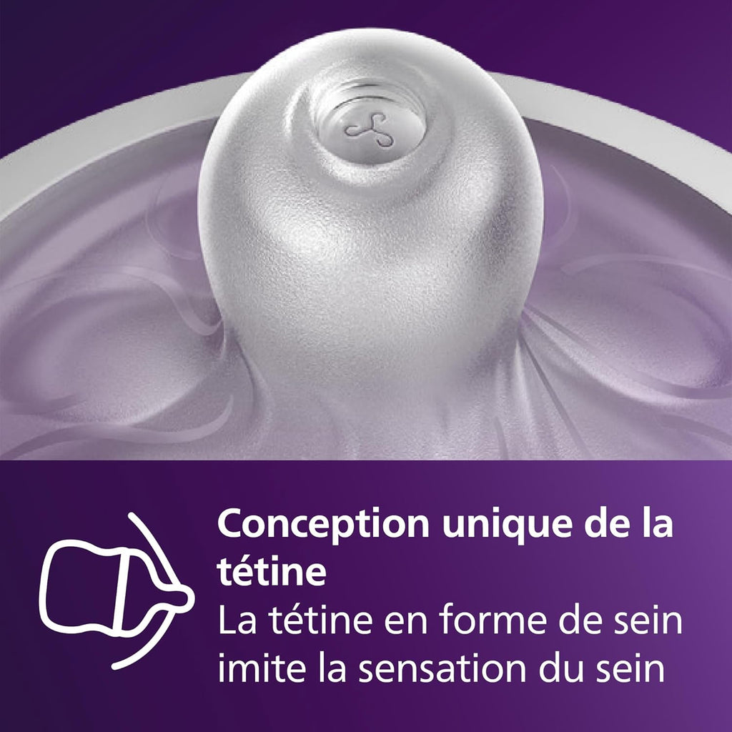 Philips Avent Kit biberons avec valve AirFree pour nouveau - né – 4 biberons à Réponse Naturelle, sucette ultra - douce et goupillon pour les bébés âgés de 0 à 12 mois (modèle SCD657/11) - BabyNestia