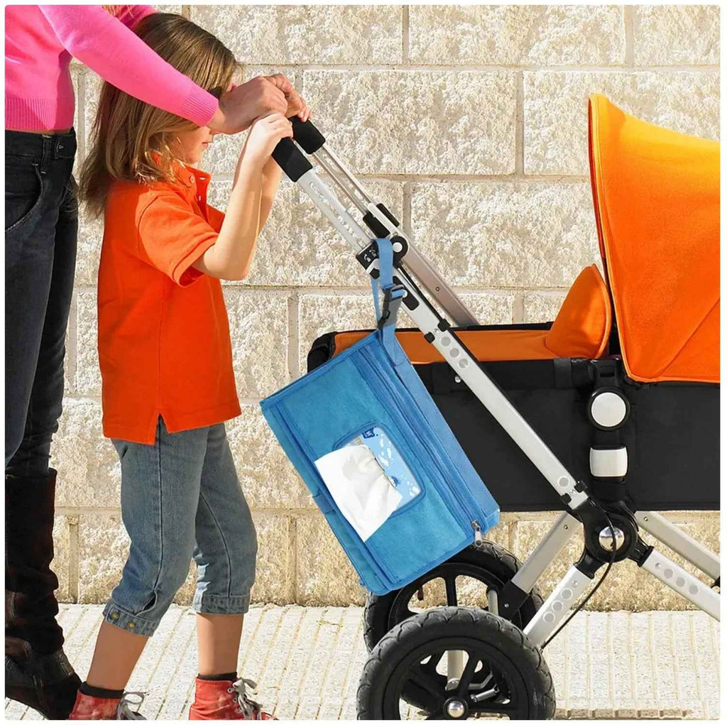 Portable Baby Changing Pad with Built - in Diaper Bag & Wipe Pocket - BabyNestia