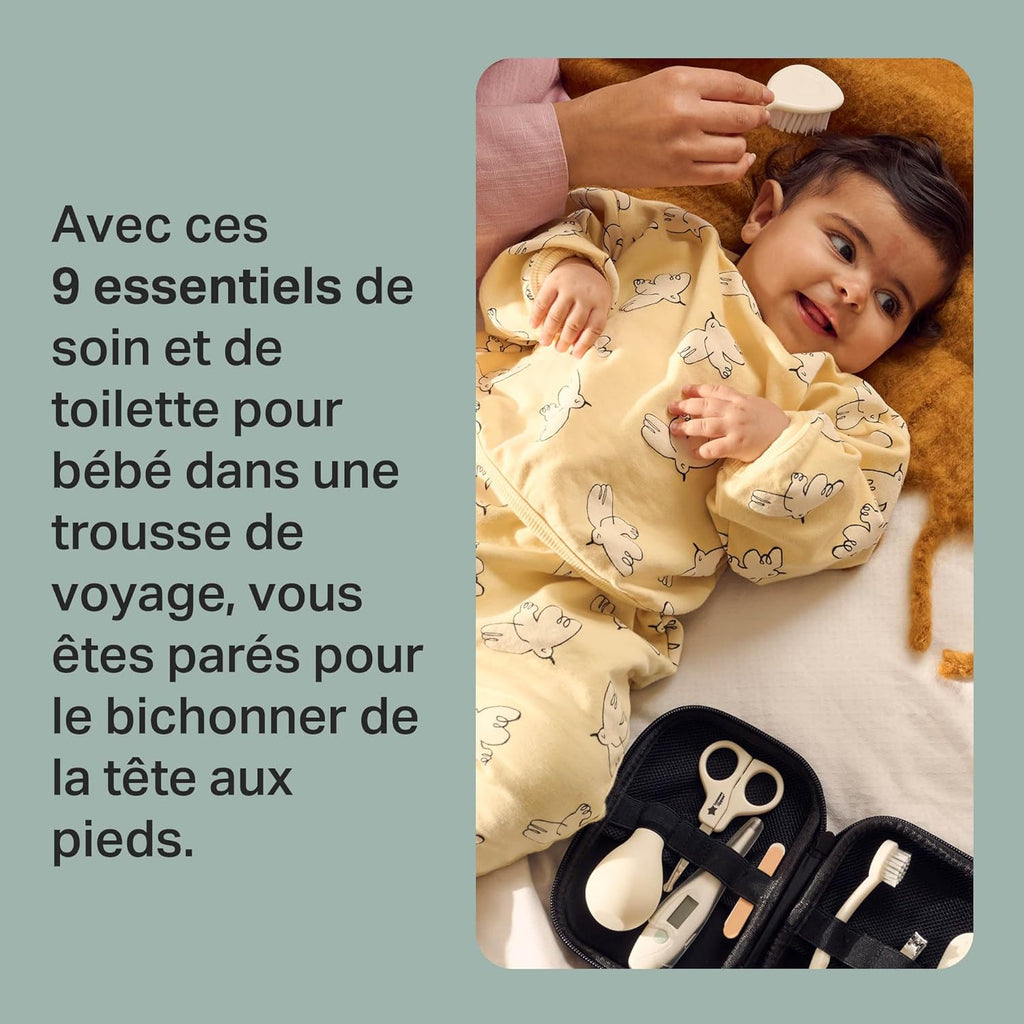 Tommee Tippee Kit de Soin Bébé, Trousse Complète et Transportable, Thermomètre et Ciseaux pour Bébé, Pratique et Hygiénique - BabyNestia