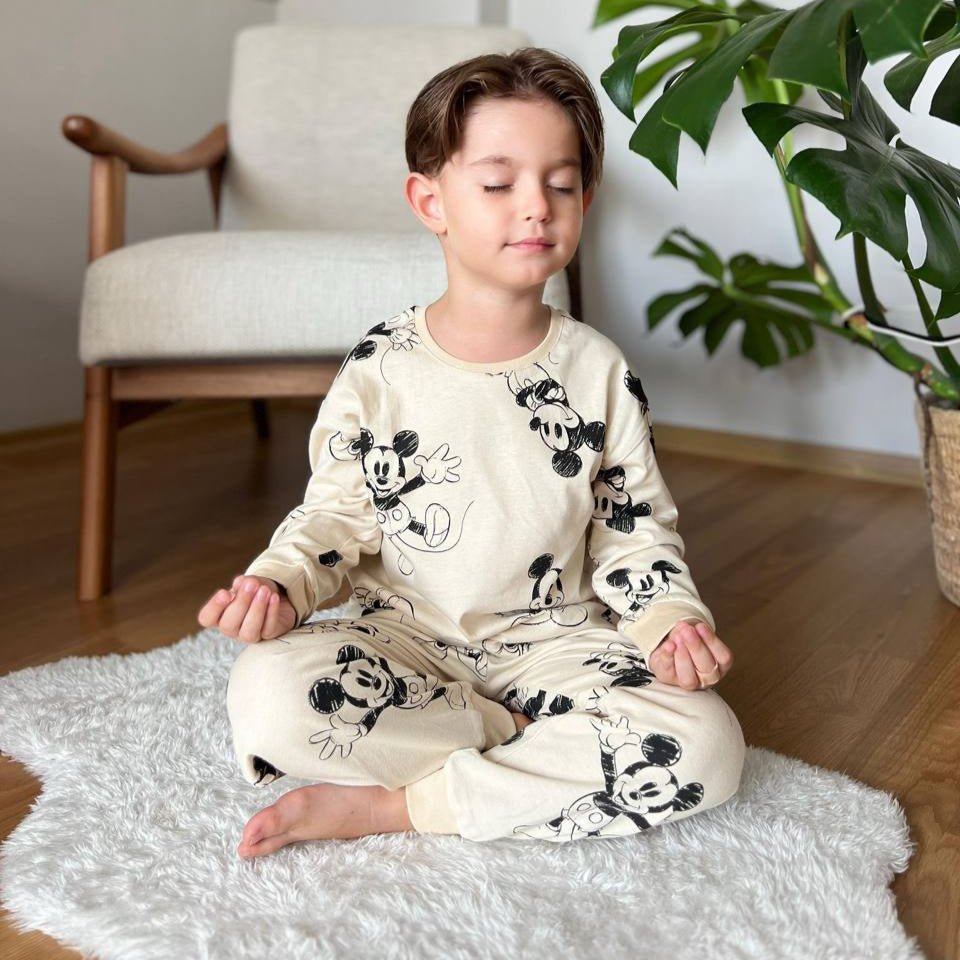 Unisex Mouse Cotton Pyjama Set - BabyNestia