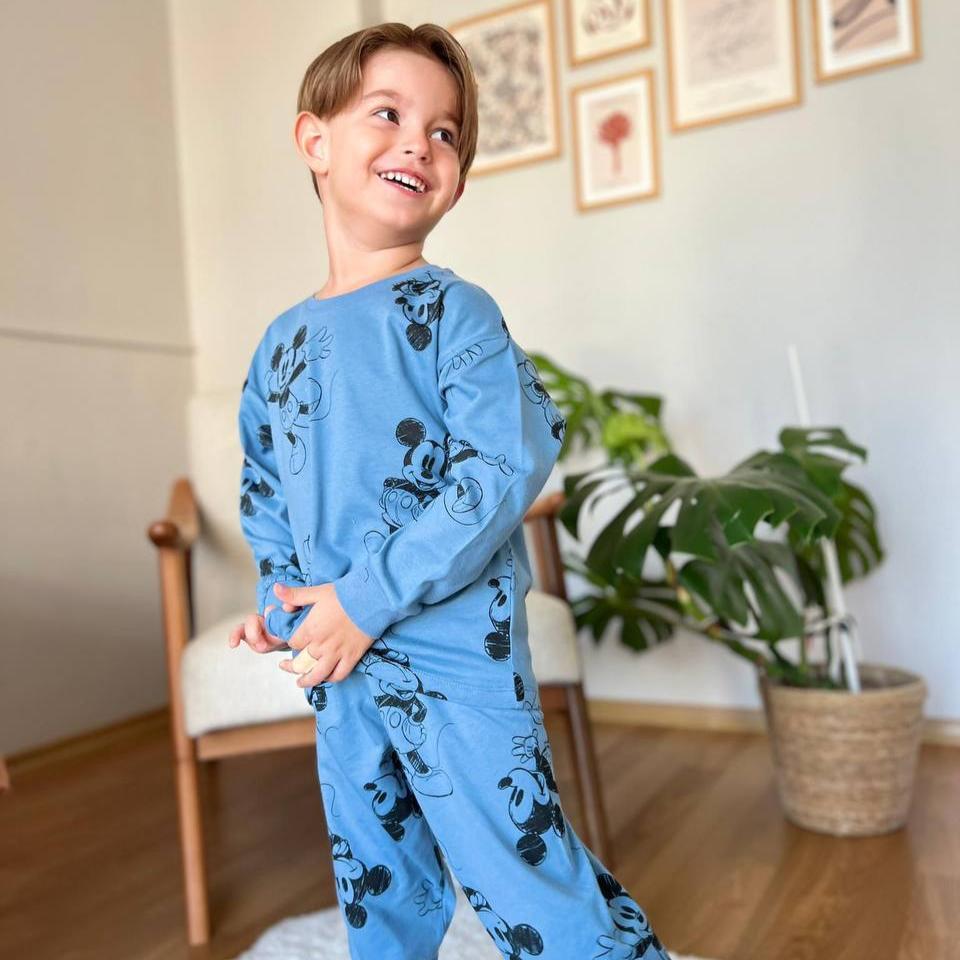 Unisex Mouse Cotton Pyjama Set - BabyNestia