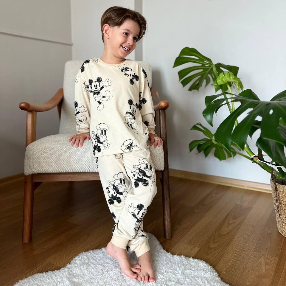 Unisex Mouse Cotton Pyjama Set - BabyNestia